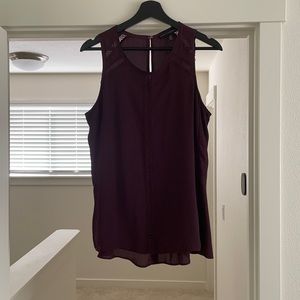 White House black market burgundy tank top
